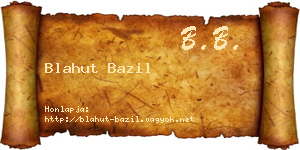 Blahut Bazil névjegykártya